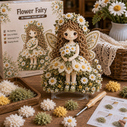 🌸Flower Fairy 3D Fabric Poke Art Kit