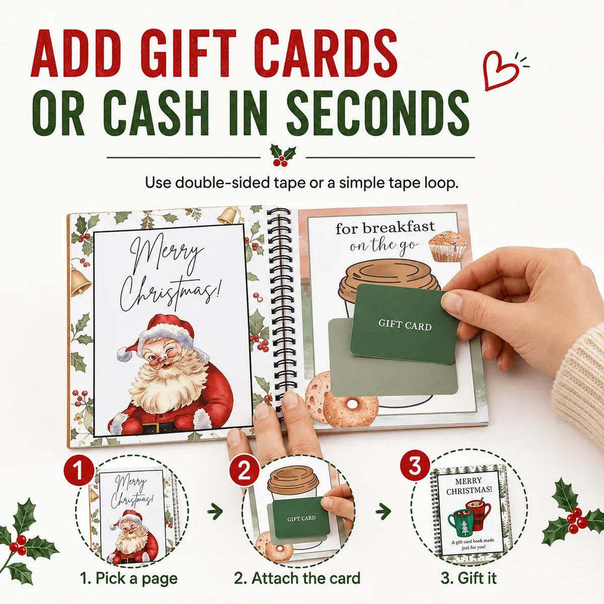 🔥Last 40pcs🎉-🎁Christmas Gift Card Book