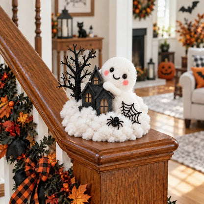 ⏳ Last Day 70% OFF – 👻 Glowing Ghost Staircase Decor | 5 Playful Halloween Characters for Railings, Mantels & Entryways 🎃
