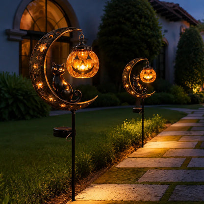 🎃 Halloween Early Bird Sale | 70% OFF Pumpkin Moon Garden Stake Light