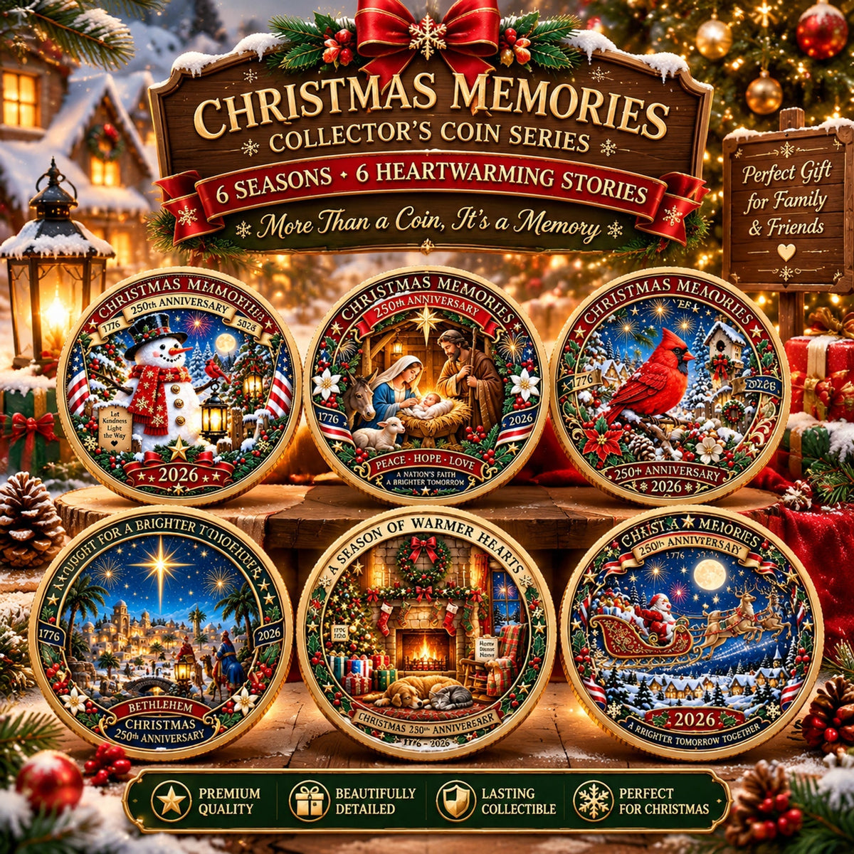 🔥 Limited Time 70% OFF – 🎅🎄 Christmas 250th Anniversary Collectible Coin