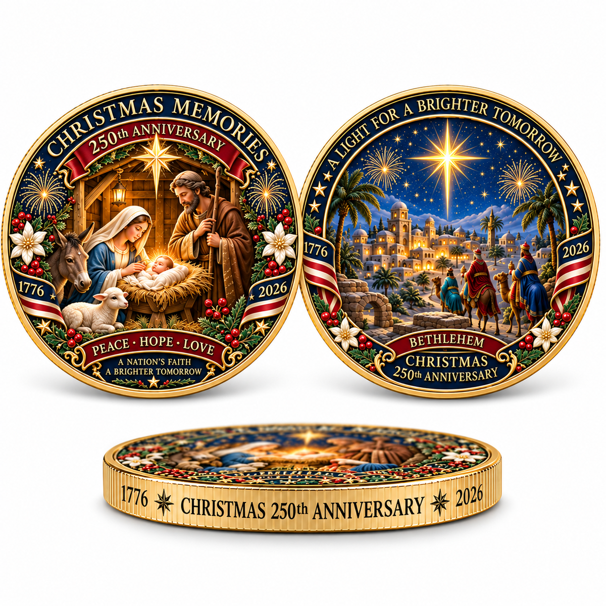 🔥 Limited Time 70% OFF – 🎅🎄 Christmas 250th Anniversary Collectible Coin
