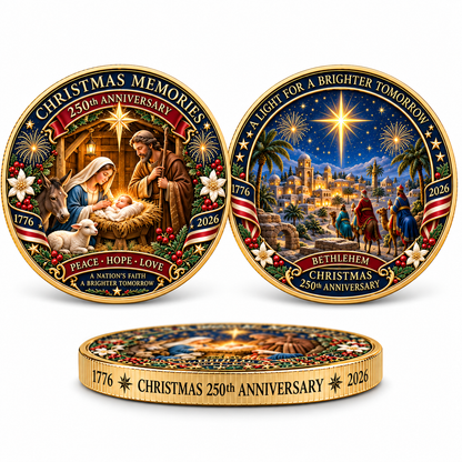🔥 Limited Time 70% OFF – 🎅🎄 Christmas 250th Anniversary Collectible Coin