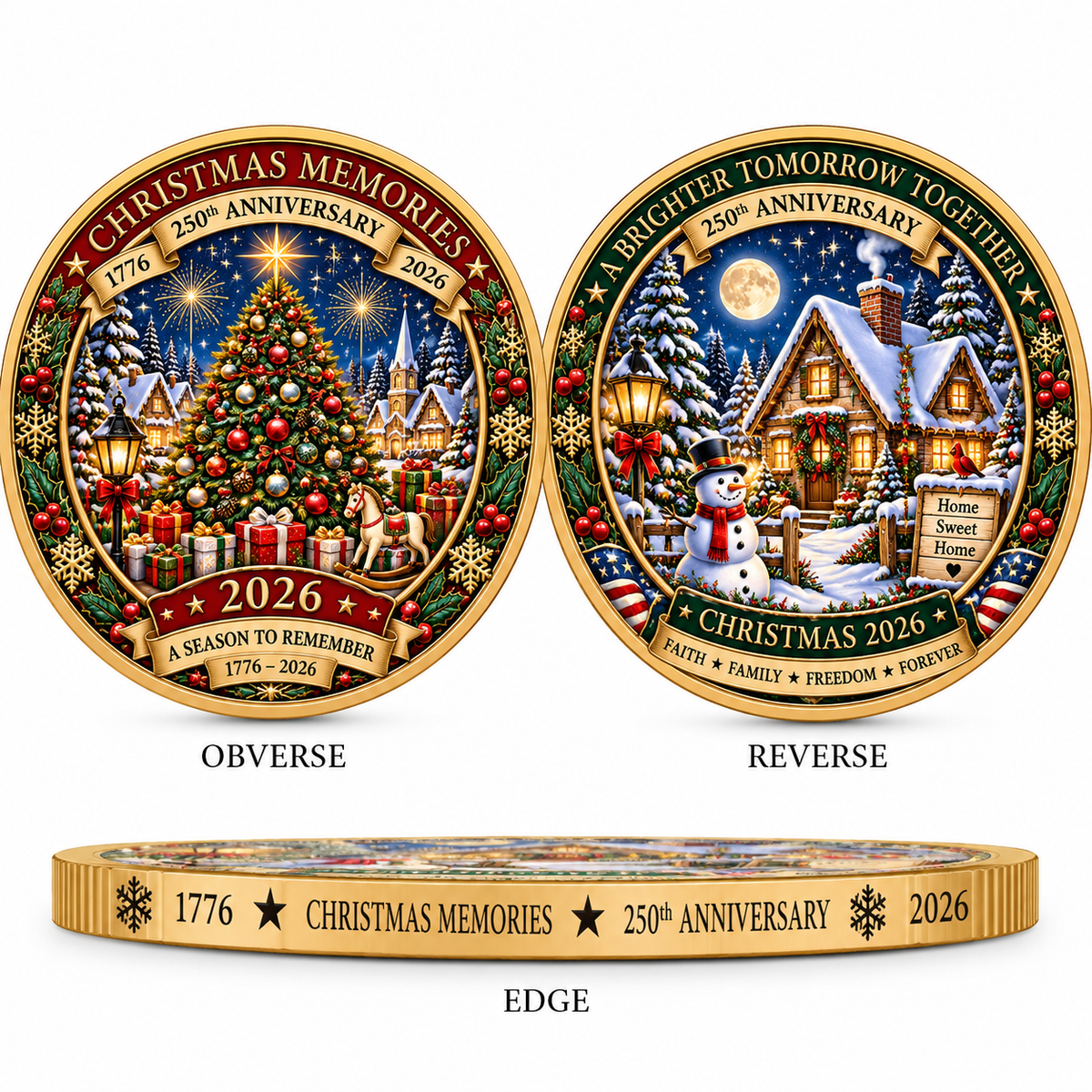 🔥 Limited Time 70% OFF – 🎅🎄 Christmas 250th Anniversary Collectible Coin