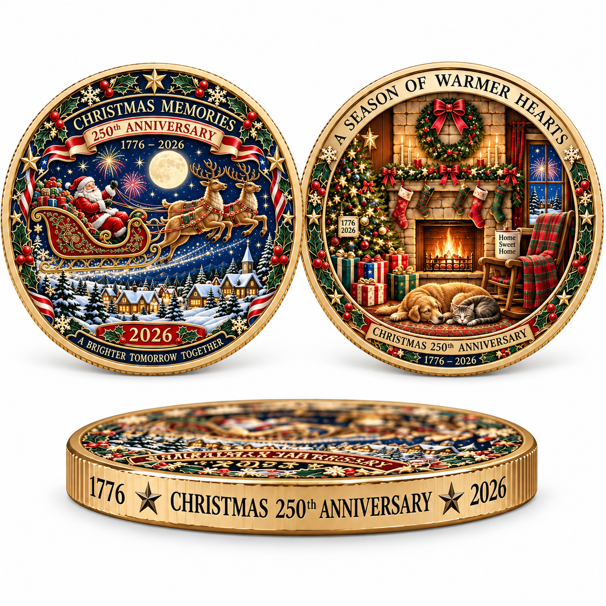 🔥 Limited Time 70% OFF – 🎅🎄 Christmas 250th Anniversary Collectible Coin