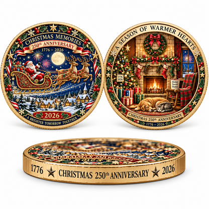 🔥 Limited Time 70% OFF – 🎅🎄 Christmas 250th Anniversary Collectible Coin