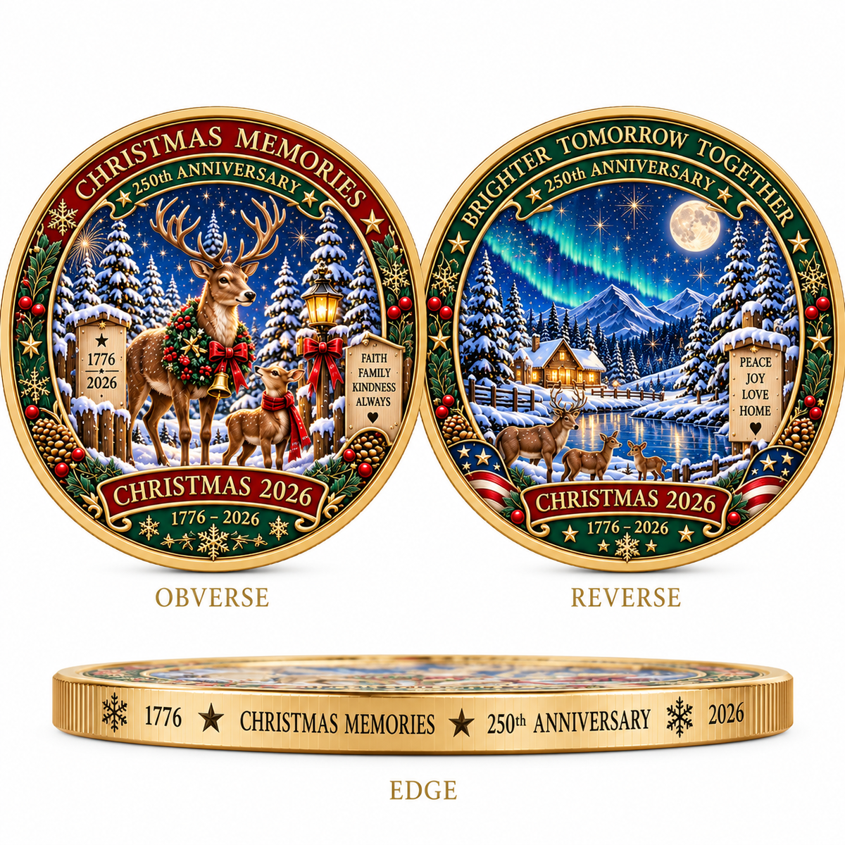 🔥 Limited Time 70% OFF – 🎅🎄 Christmas 250th Anniversary Collectible Coin