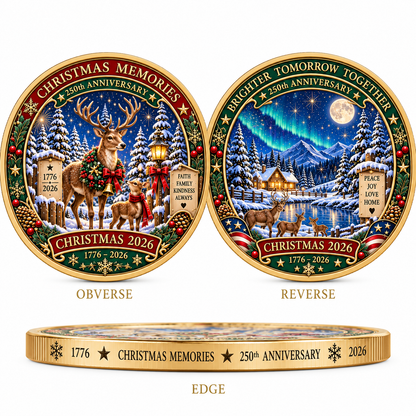 🔥 Limited Time 70% OFF – 🎅🎄 Christmas 250th Anniversary Collectible Coin