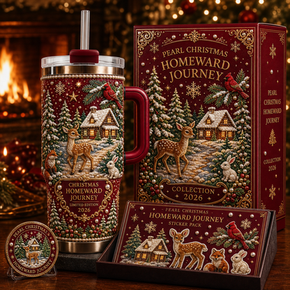 🎅✨ Luxury Christmas Santa 40oz Handle Tumbler – A Magical Holiday Gift