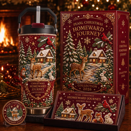 🎅✨ Luxury Christmas Santa 40oz Handle Tumbler – A Magical Holiday Gift